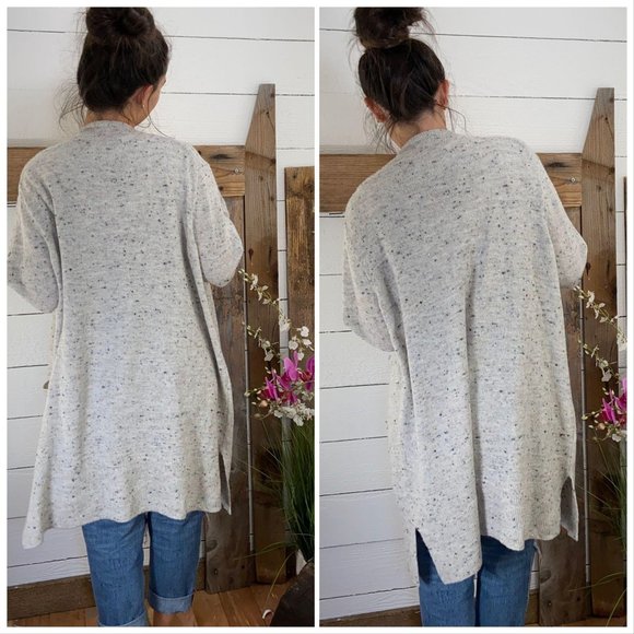 Cardigan Sweater NWT Gray Wool Blend L - Picture 3 of 5